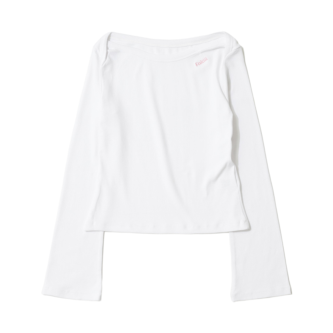 페이키 2-Way 보트넥 롱 슬리브 화이트(Fakiii Two-Way Boat Neck Long Sleeve White)