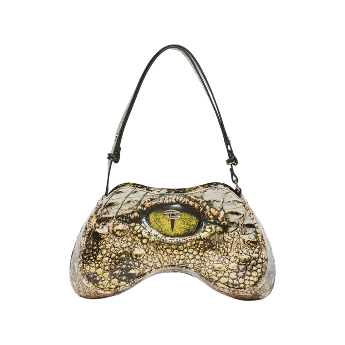 X10201P6019-HA821 Diesel Play-Glossy Shoulder Bag with Print Beige