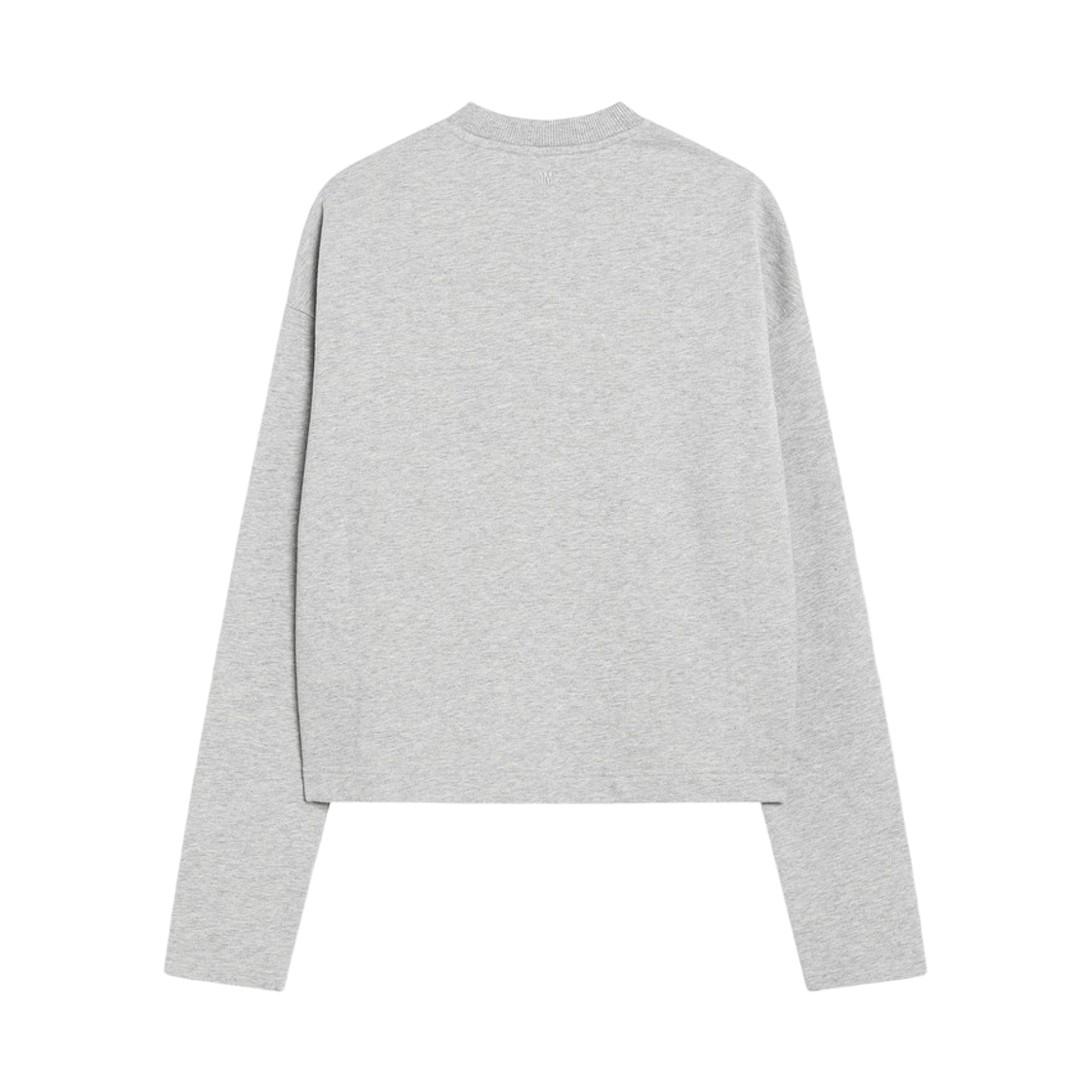 (W) 아미 스몰 하트 로고 코튼 플리스 스웨트셔츠 그레이 블랙((W) AMI de Coeur Cotton Fleece Sweatshirt Grey Black) - 2