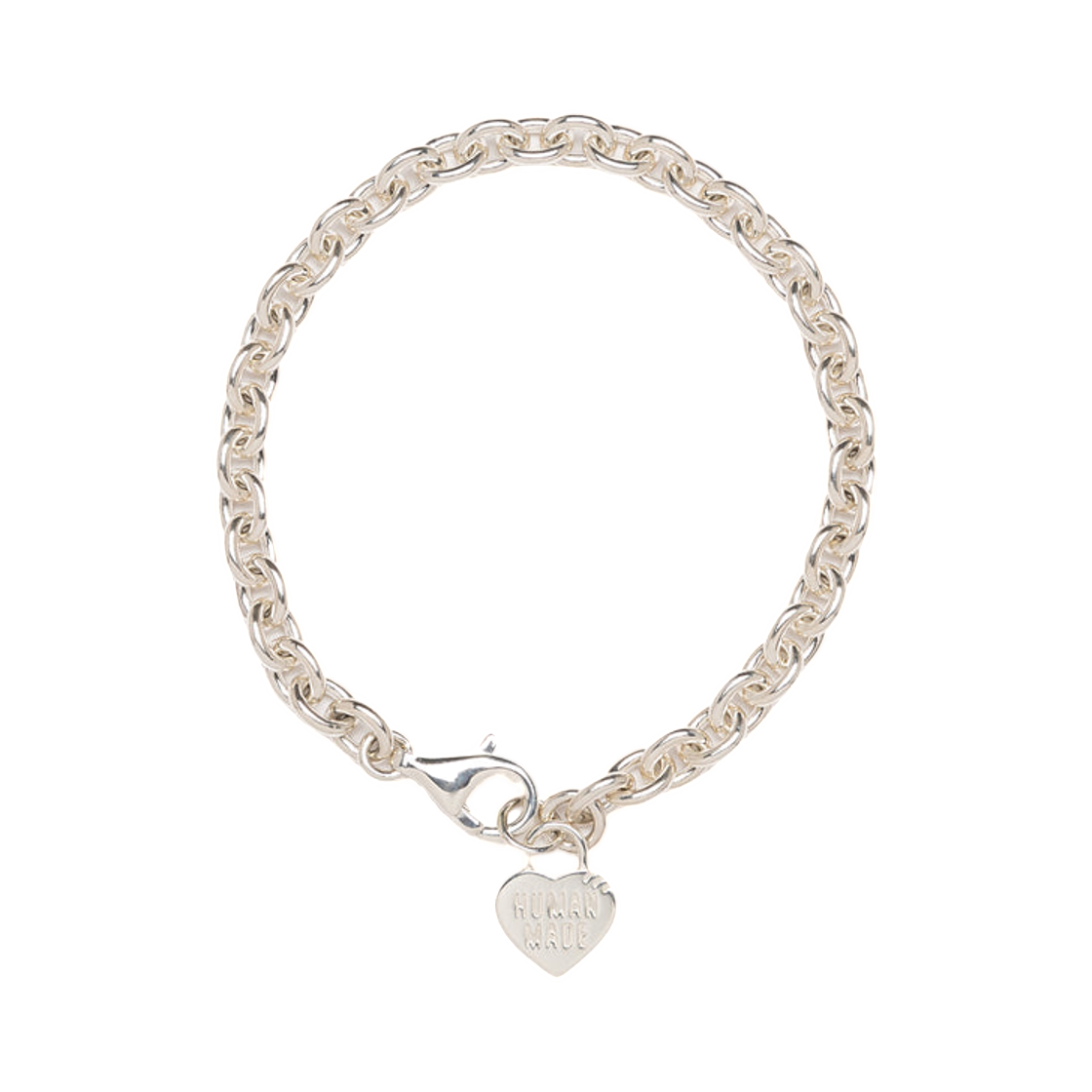 HM30GD086 Human Made Heart Silver Bracelet Silver
