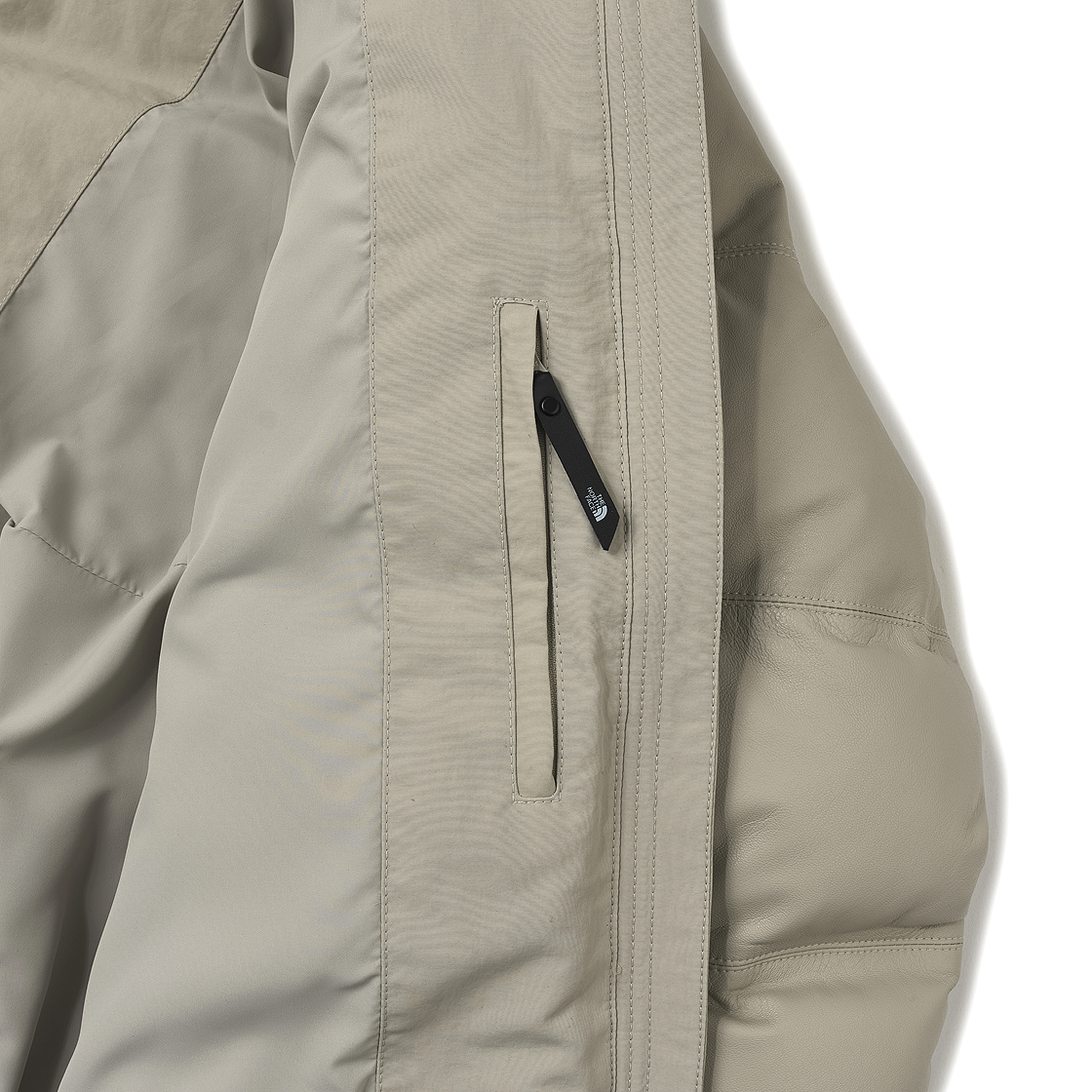 노스페이스 화이트 라벨 레더 눕시 다운 자켓 베이지(The North Face White Label Leather Nuptse Down Jacket Beige) - 6