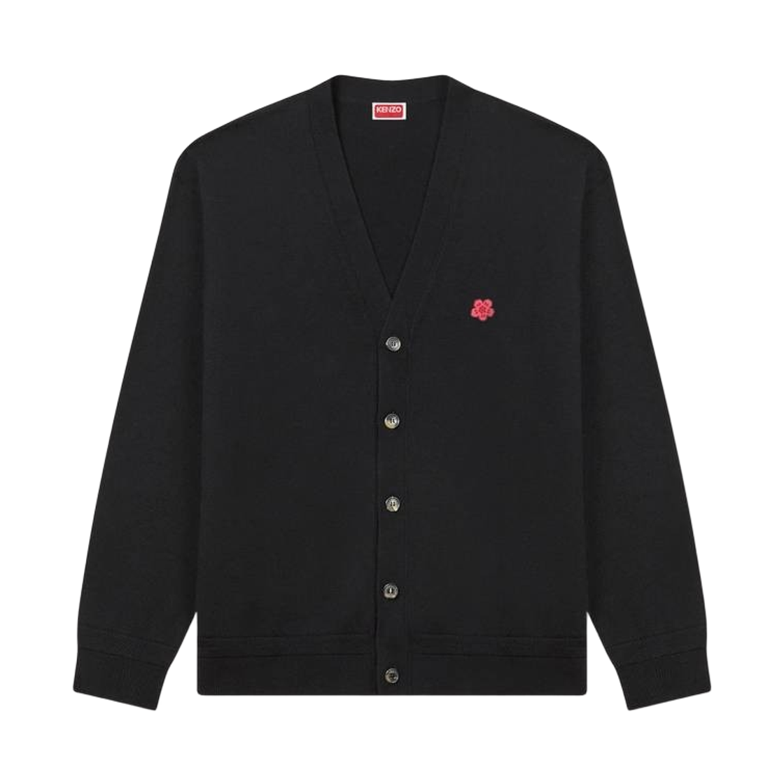 겐조 보케 플라워 자수 메리노 울 가디건 블랙(Kenzo Boke Flower Embroidered Cardigan in Merino Wool Black)