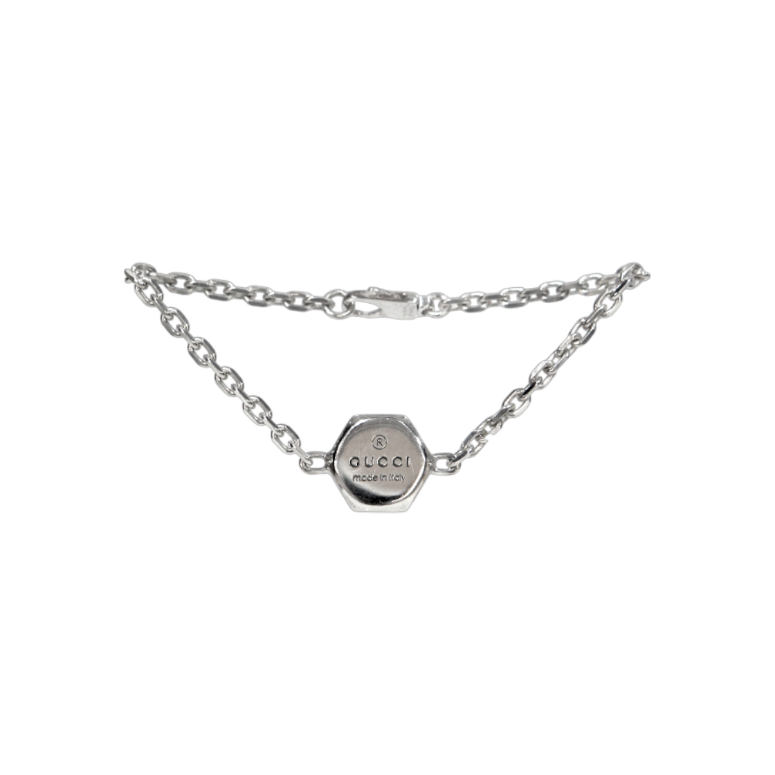 ITM72QT2VD5S Gucci Trademark Pendant Silver Bracelet #17 A-B41462