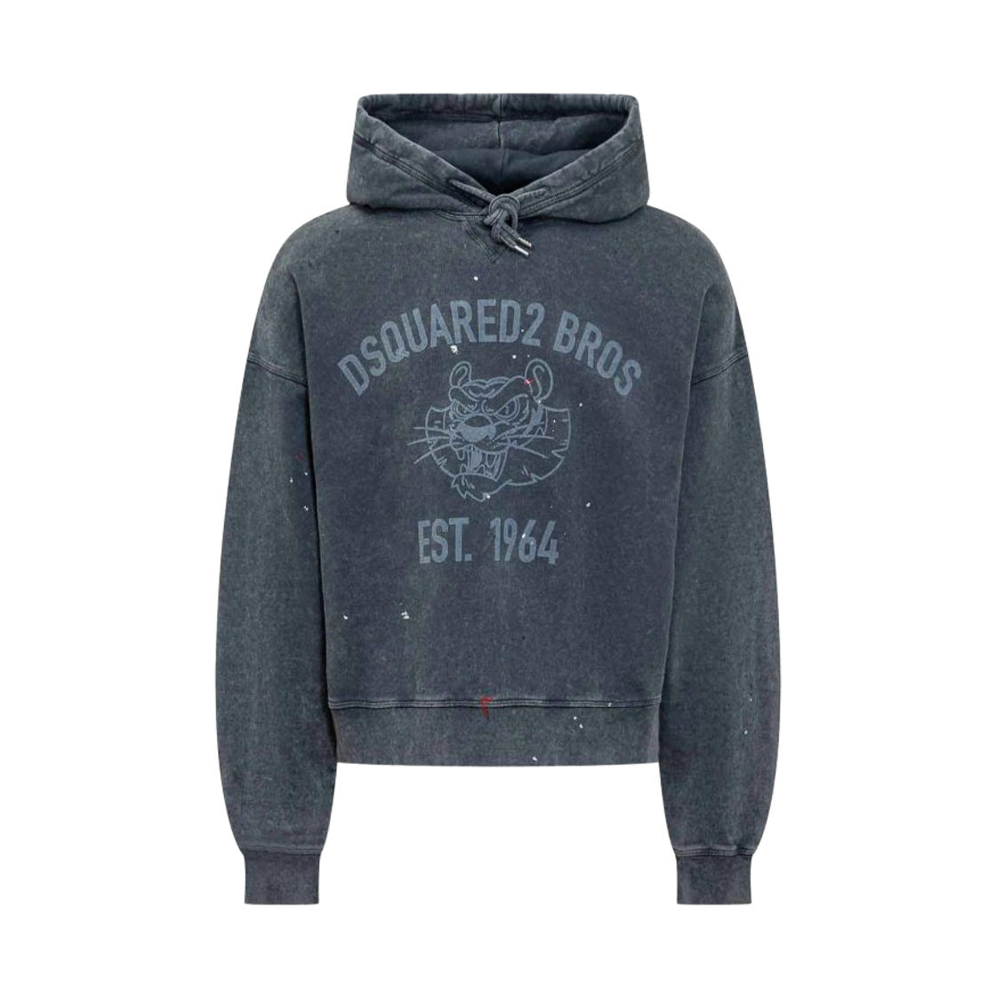 디스퀘어드2 프린트 후드 스웨트셔츠 블루(Dsquared2 Print Hoodie Sweatshirt Blue)