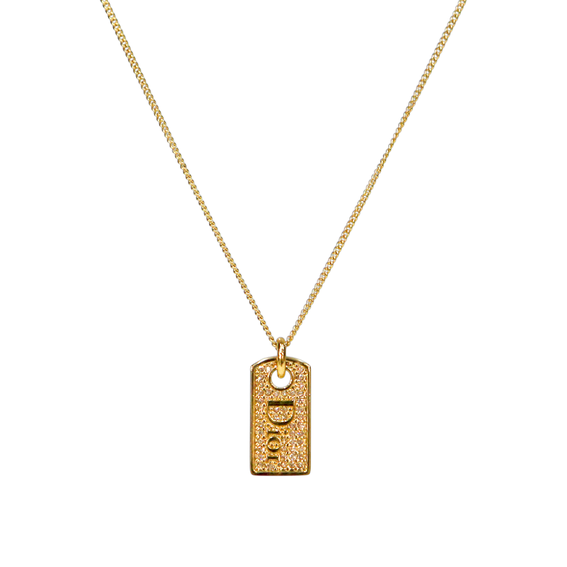 ITLURWNQVW3G Dior Cubic Gold Plate Necklace A-B41923