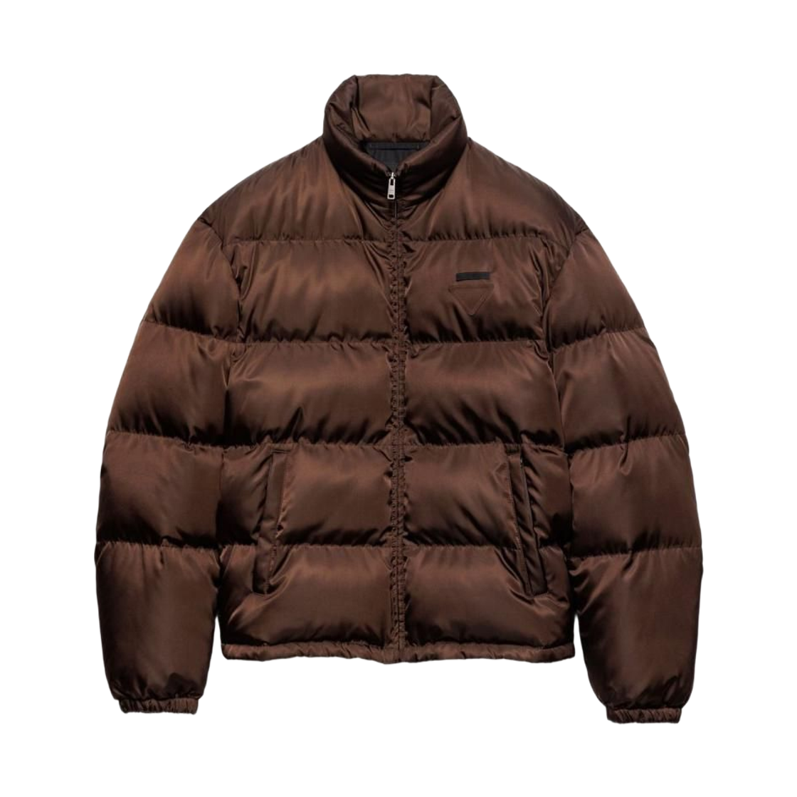SGC921-11C9-F0324 Prada Medium-Weight Re-Nylon Down Jacket Cocoa Brown