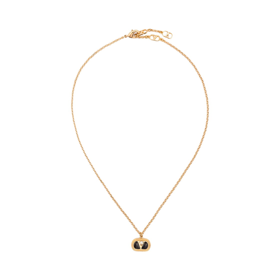 발렌티노 브이로고 시그니쳐 메탈 네클리스 골드(Valentino Vlogo Signature Metal Necklace Gold)