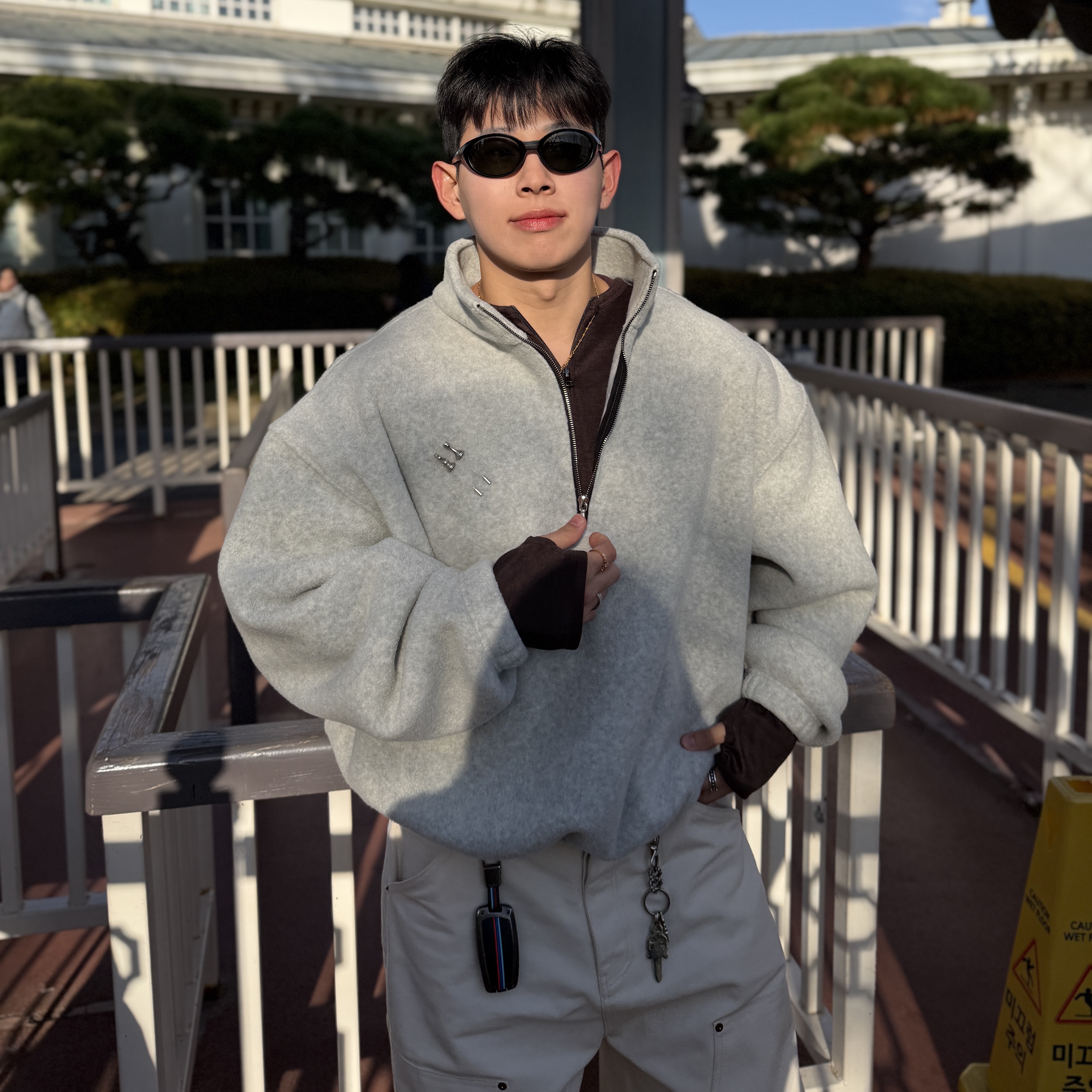 Undermycar Pure Hardstone Carpenter Pants Ivory - 24FW 착용 스타일 - 6