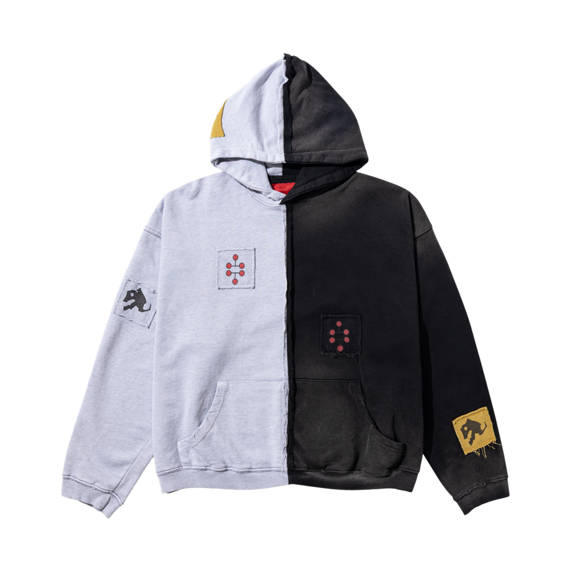 25FWUJFTHDA JUJUTSU KAISEN Undermycar Fushiguro Megumi Two Face Vtg Hoodie Dual Ash