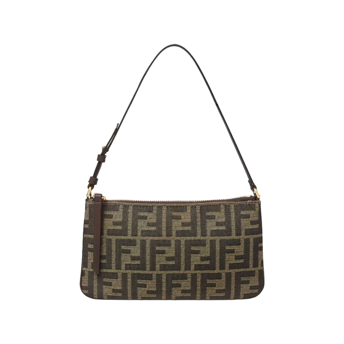 8M0536A98PF1GL7 Fendi Flat Baguette Pouch Brown