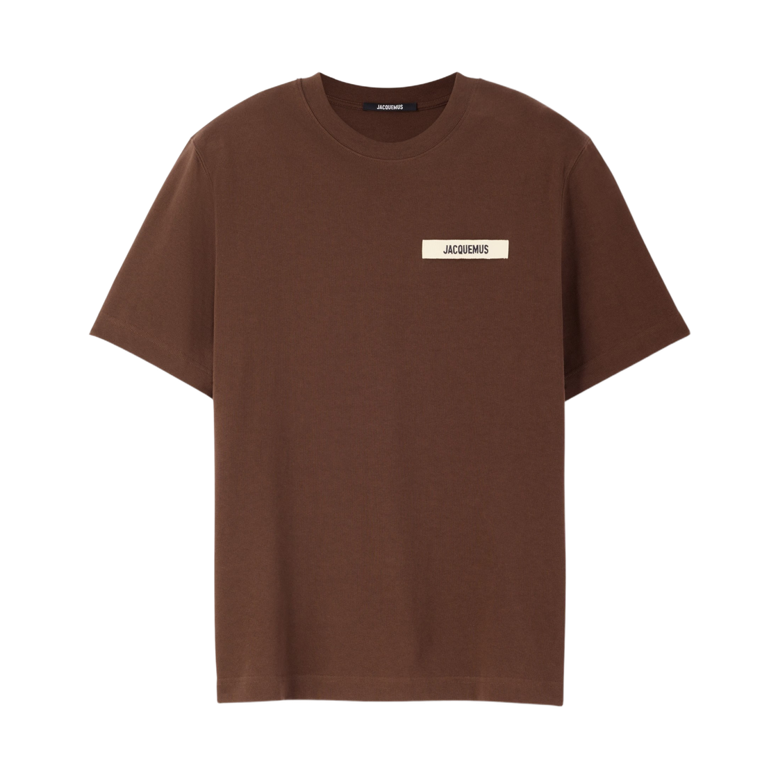 TSM00133AJ0-0226-880 Jacquemus The Gros Grain Logo T-Shirt Dark Brown