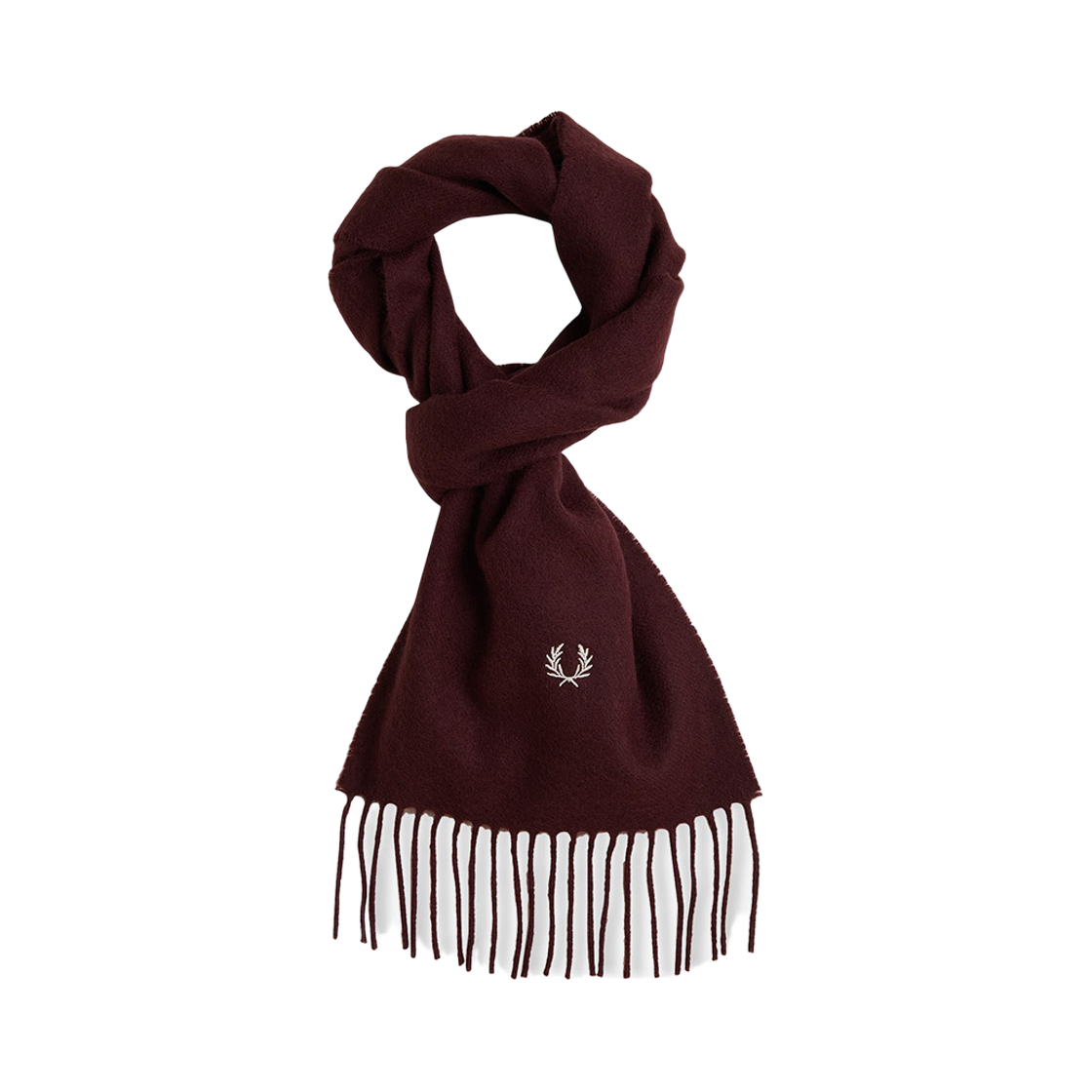 CFPU2534126-K22 Fred Perry Lambswool Scarf Oxblood