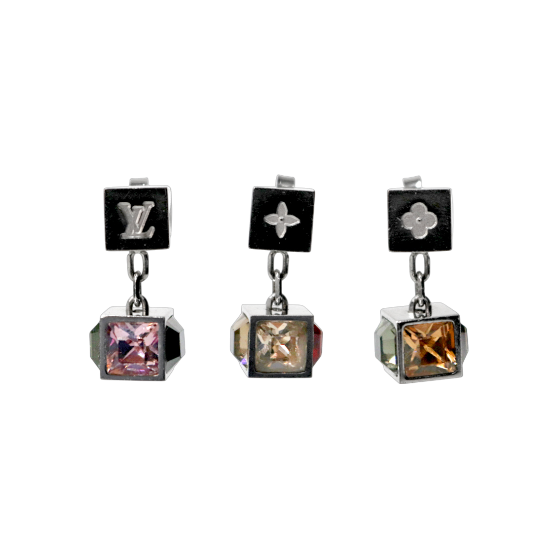 ITATV4MPW86H Louis Vuitton Cubic Cube Silver Earrings A-B41099