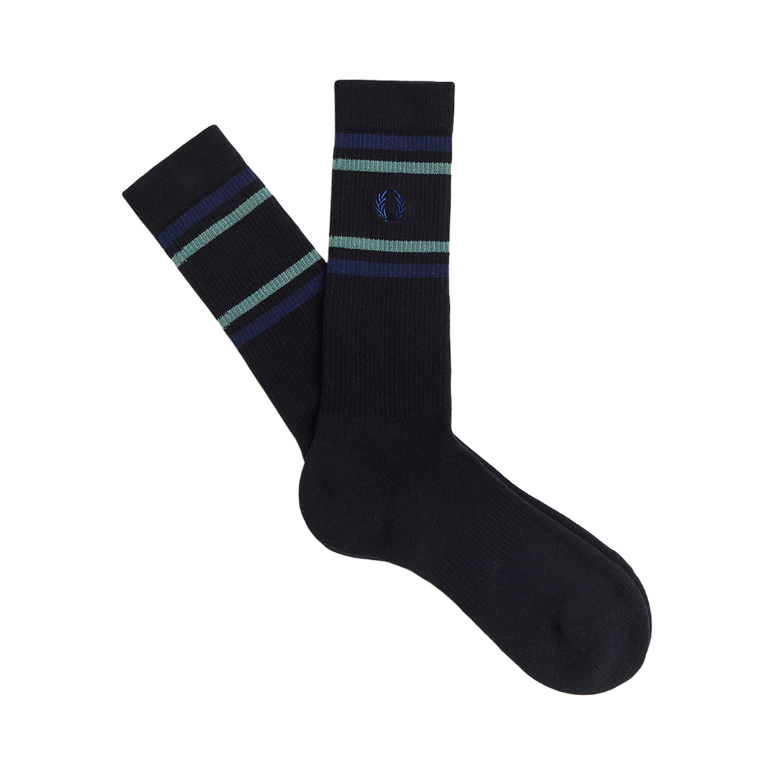 프레드 페리 립 스포츠 삭스 블랙(Fred Perry Ribbed Sports Sock Black)
