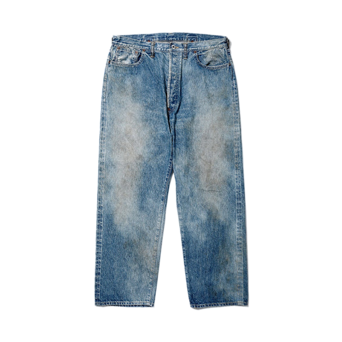 아프레쎄 No.37 워시드 와이드 데님 팬츠 인디고 - 26SS(A.Presse No.37 Washed Wide Denim Pants Indigo - 26SS) - 1