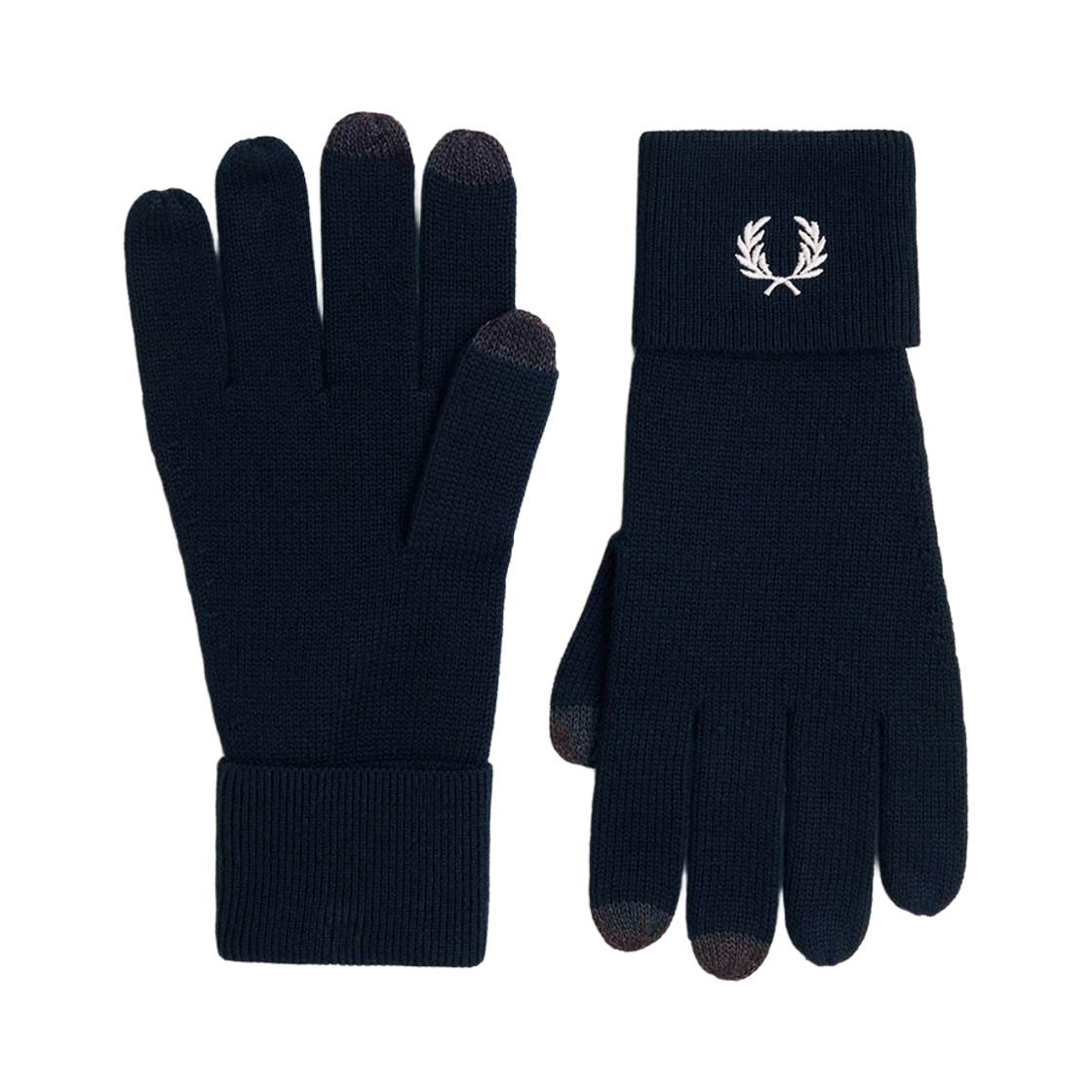 CFPU2531139-T05 Fred Perry Classic Wool Gloves Navy Snow White