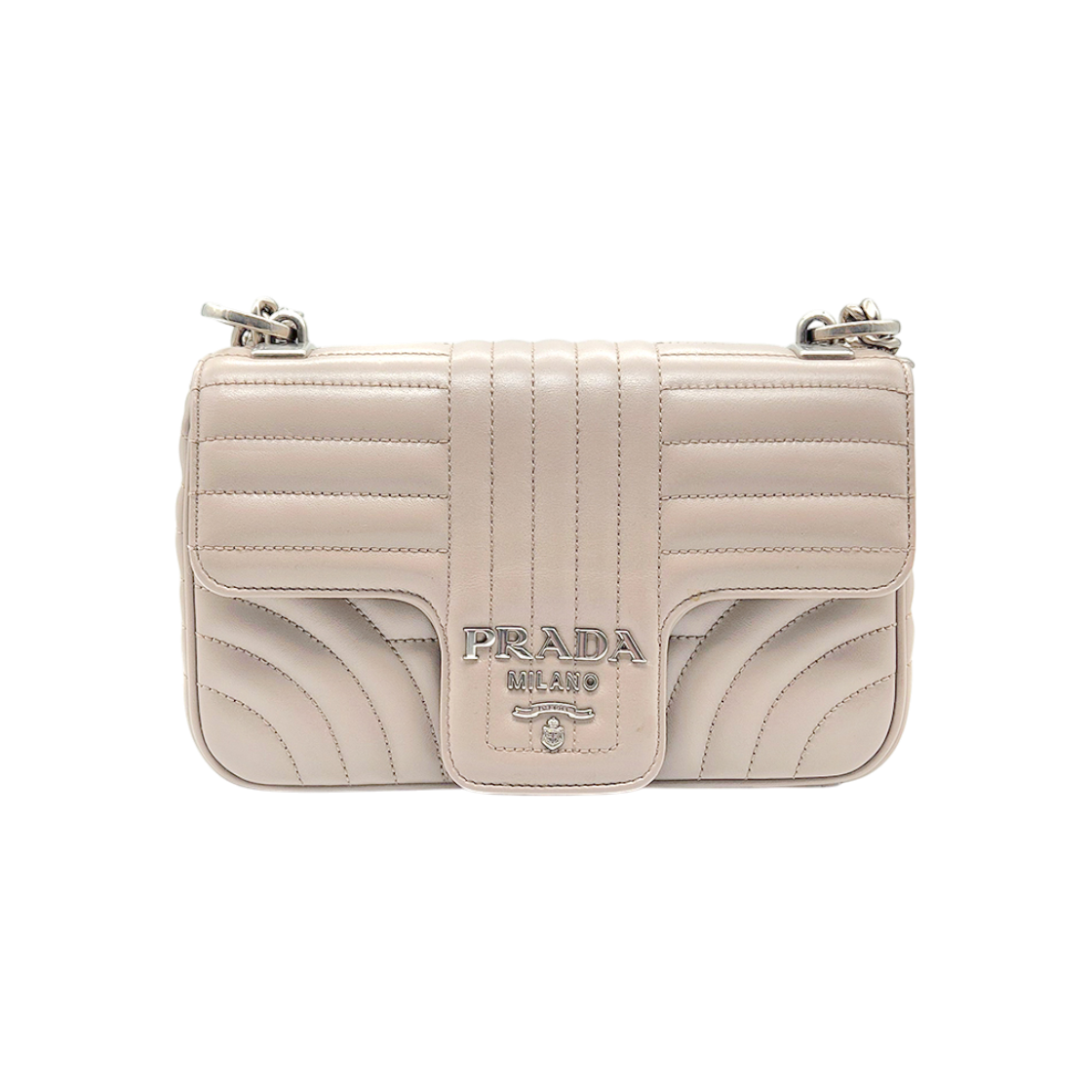 ITBLMGKMJHVK Prada Diagram Chain Shoulder Bag