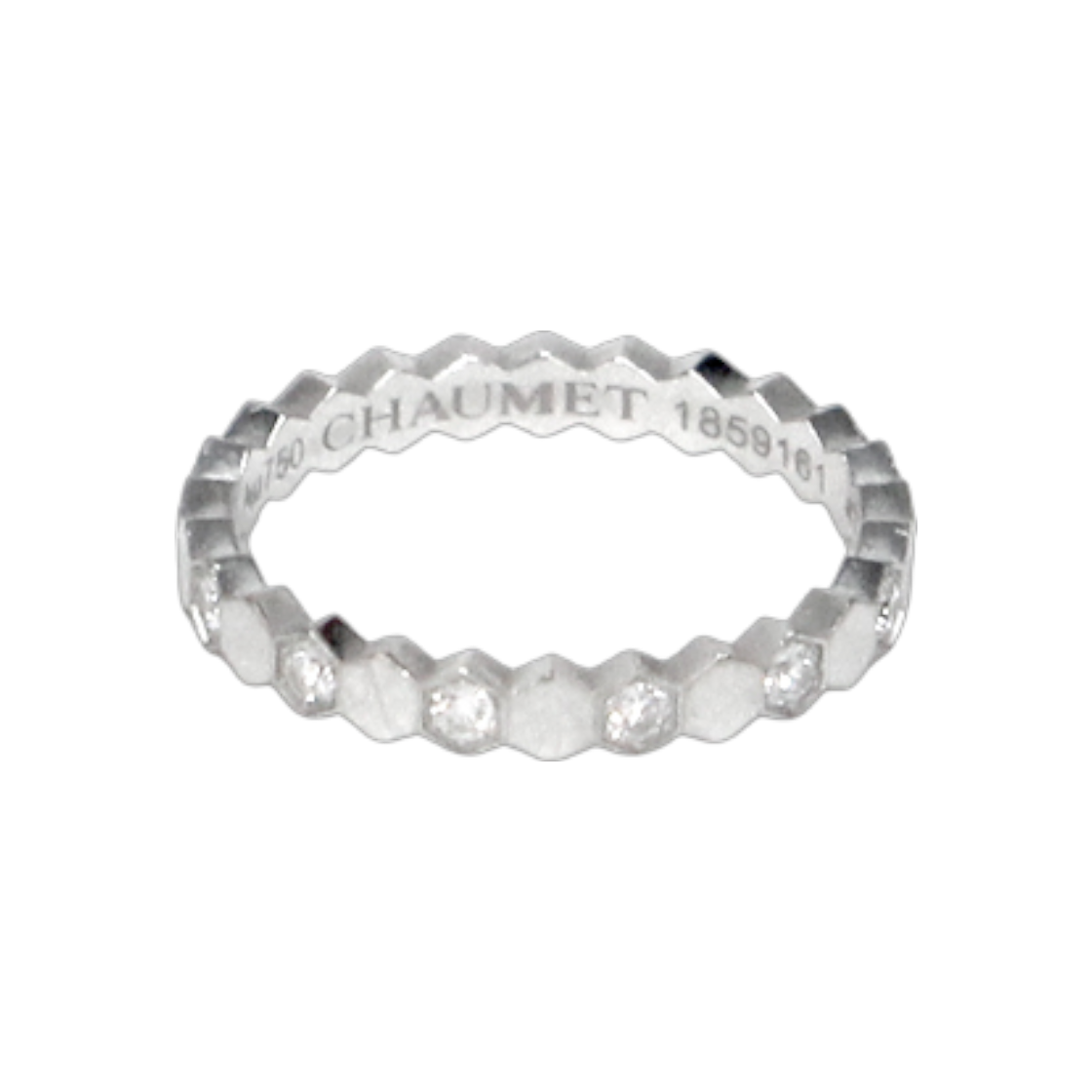 IT2F4UUFNTIP Chaumet 47 No. 18K White Gold 14P Diamond Bee de Chaumet Ring C-B42251