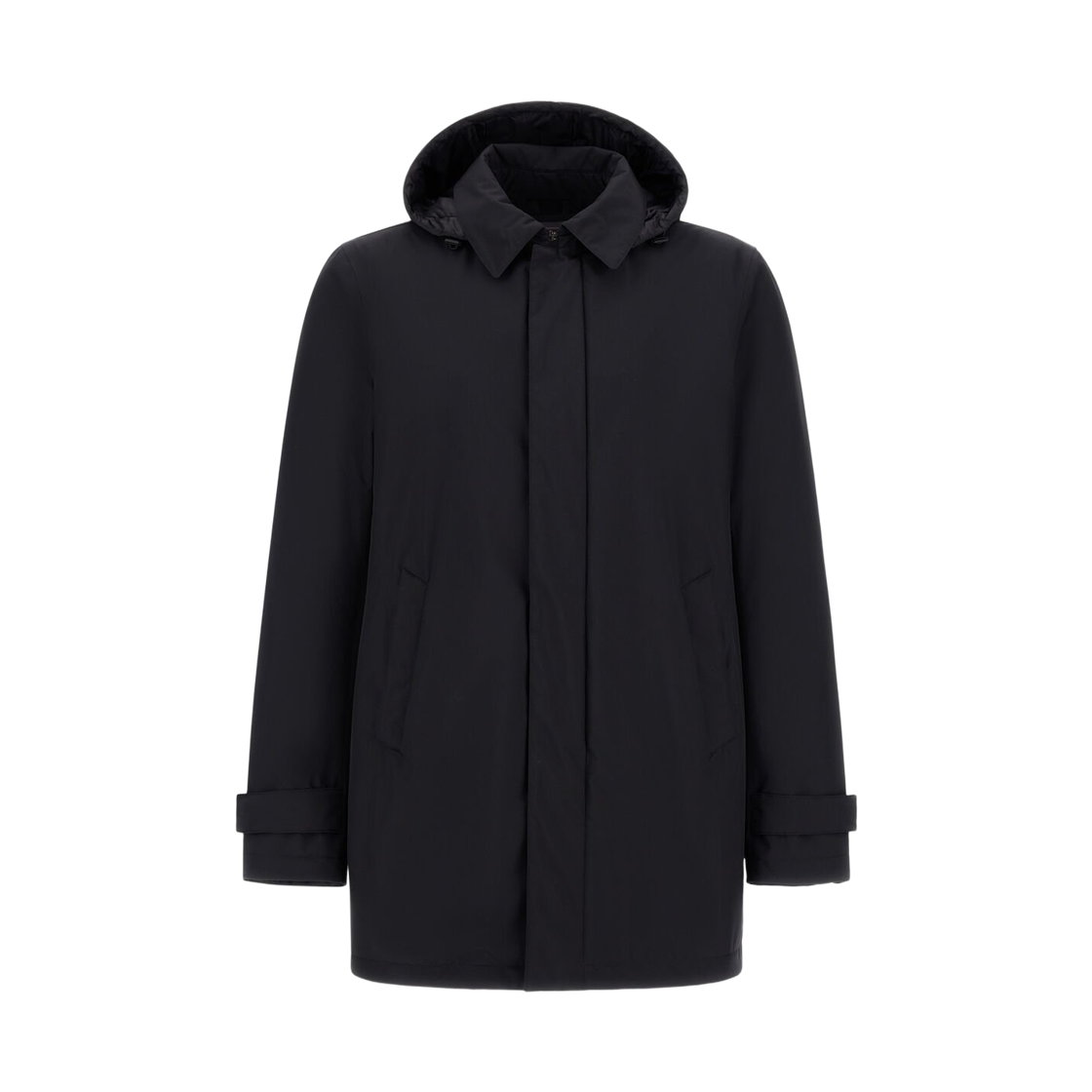 PI001242U-12840-9300 Herno Long Parka in 2 Layer Windstopper Black