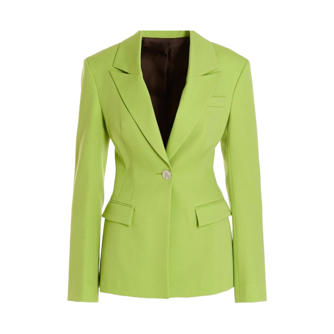 (W) 디 아티코 개버딘 블레이저 그린((W) The Attico Gabardine Blazer Green)