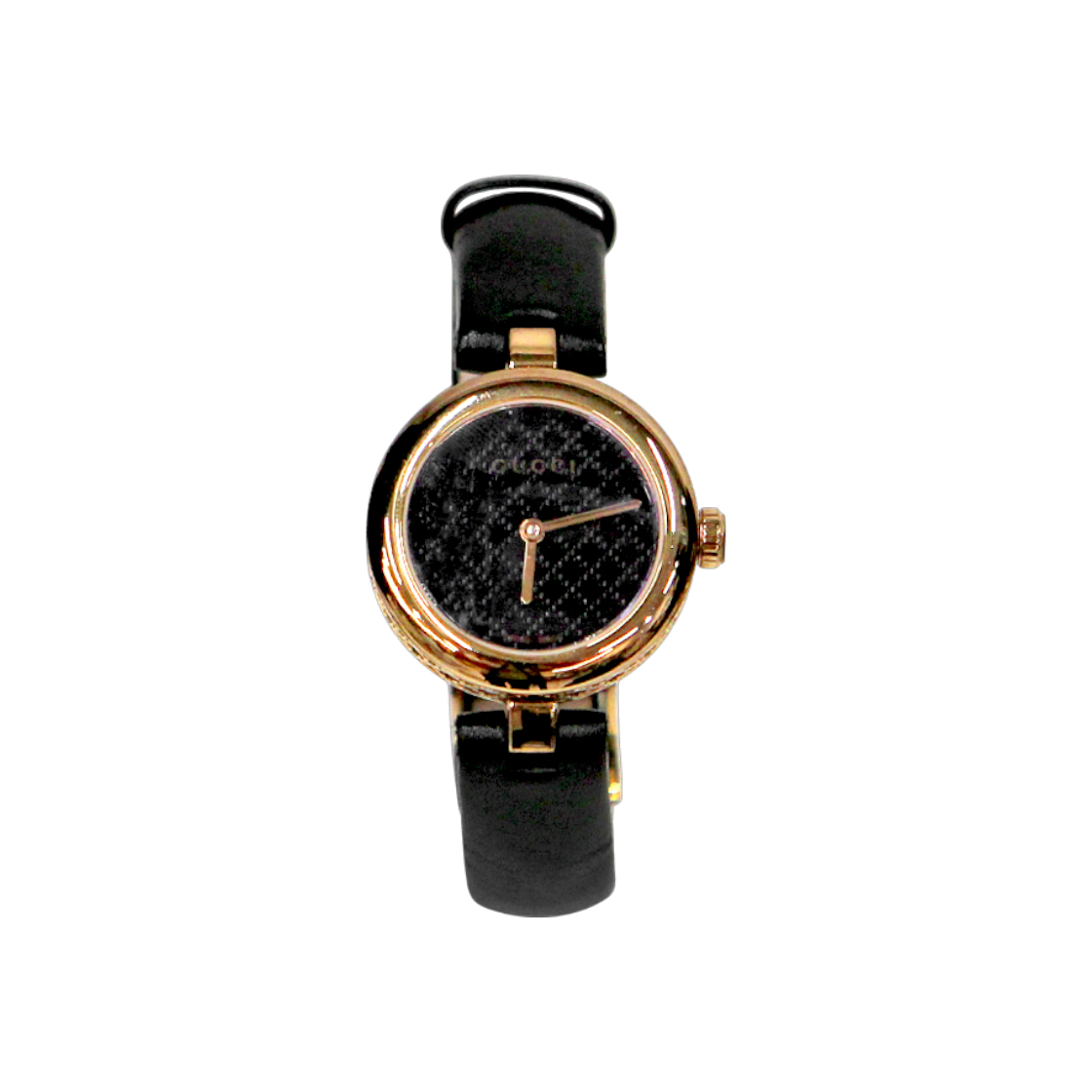 IT53NS5SM6TR Gucci 27mm Diamantissima Black Leather Watch A-B37763