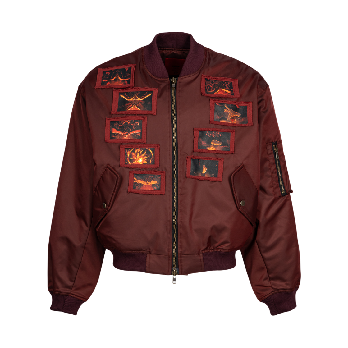 25FWUJOPMBD JUJUTSU KAISEN Undermycar Shibuya Incident Opening Patch MA-1 Burgundy