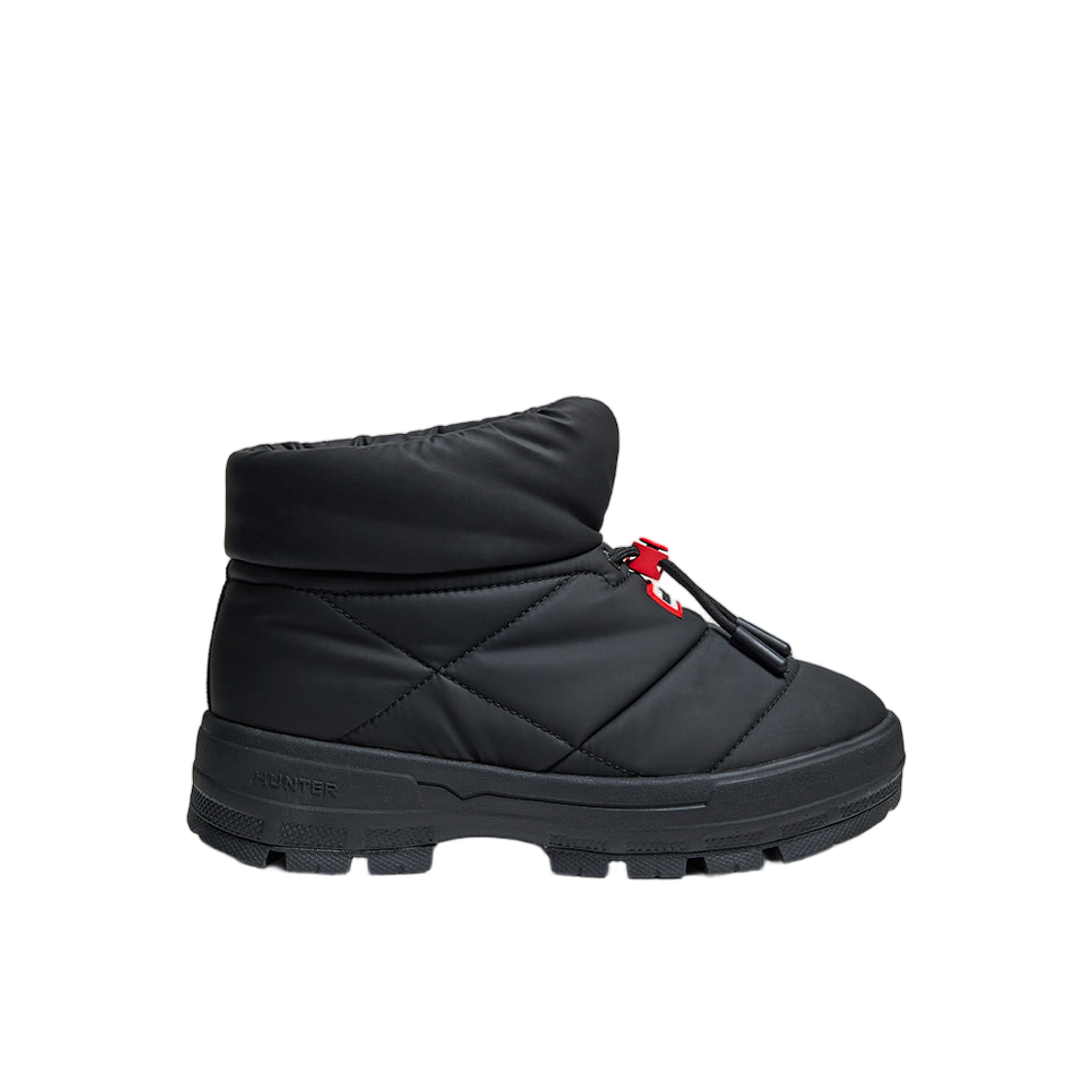 (W) 헌터 익스플로러 온 퍼퍼 부티 블랙((W) Hunter Explorer On Puffer Bootie Black) - 1
