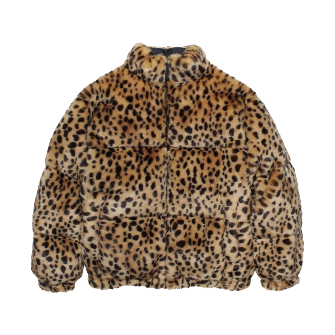- Wacko Maria x Nanga Leopard Faux Fur Down Jacket Beige