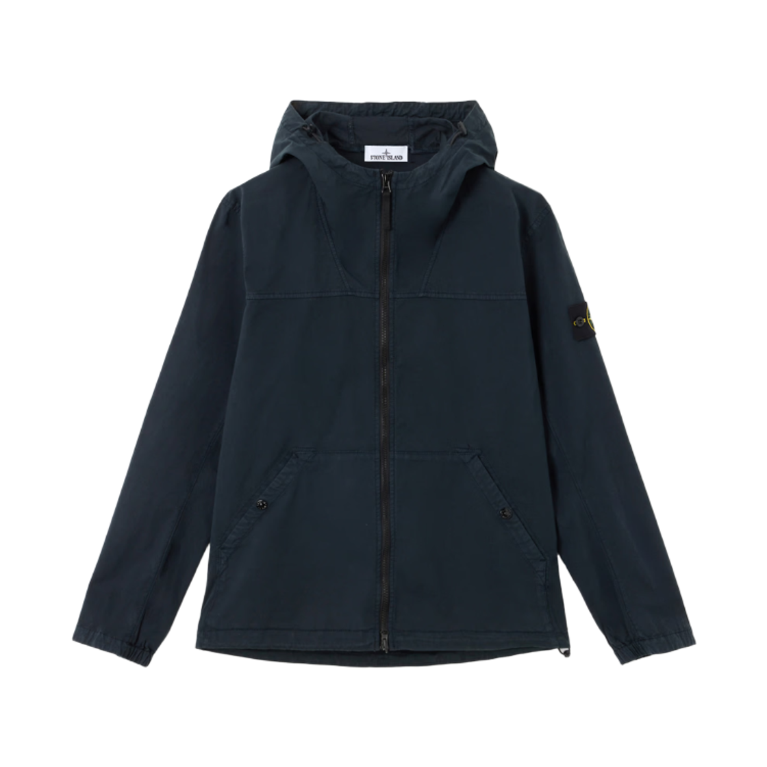 K2S1512000-32S0010-V0020 Stone Island 1200032 Supima Cotton Twill Stretch-TC Hooded Overshirt Navy Blue - 25FW
