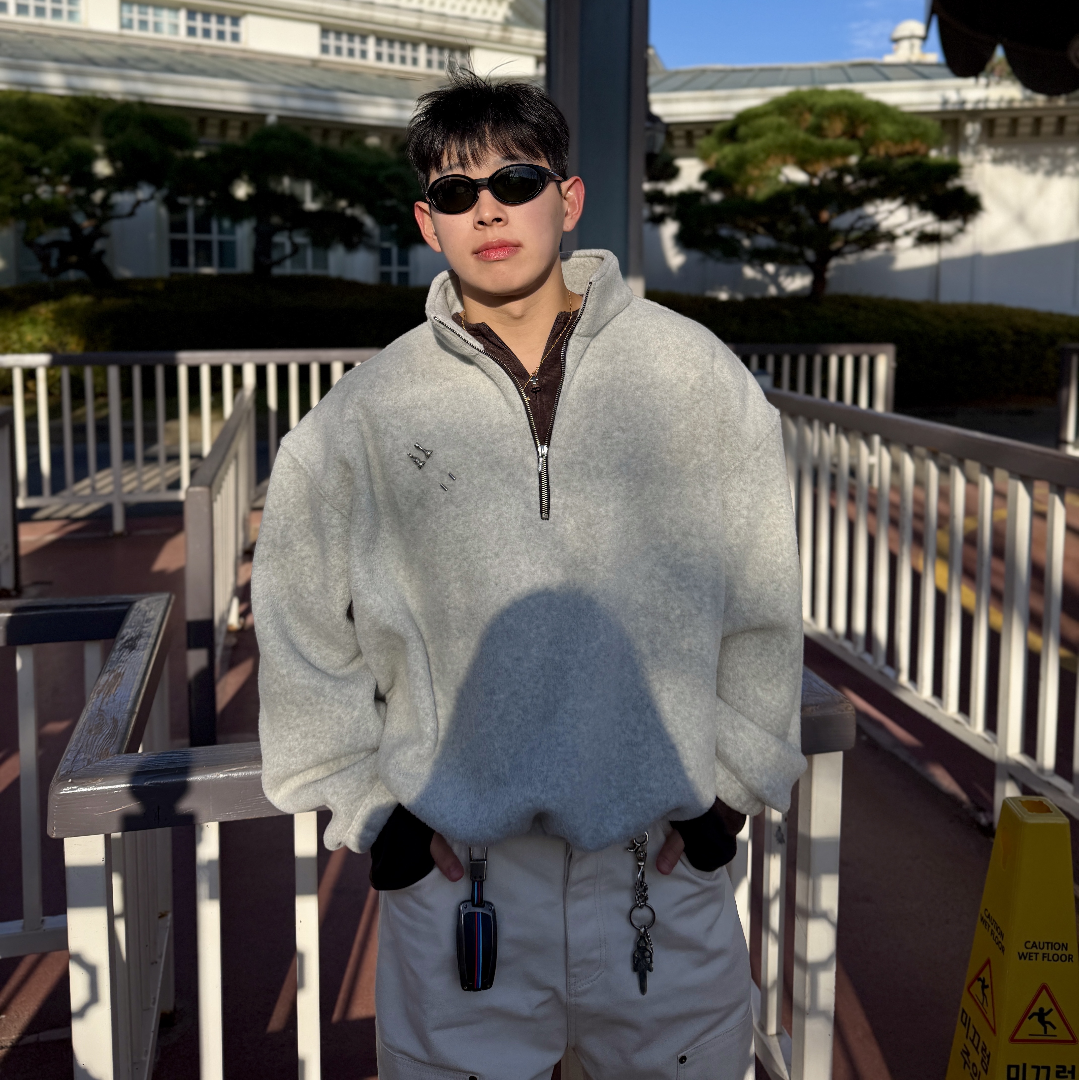 Undermycar Pure Hardstone Carpenter Pants Ivory - 24FW 착용 스타일 - 4