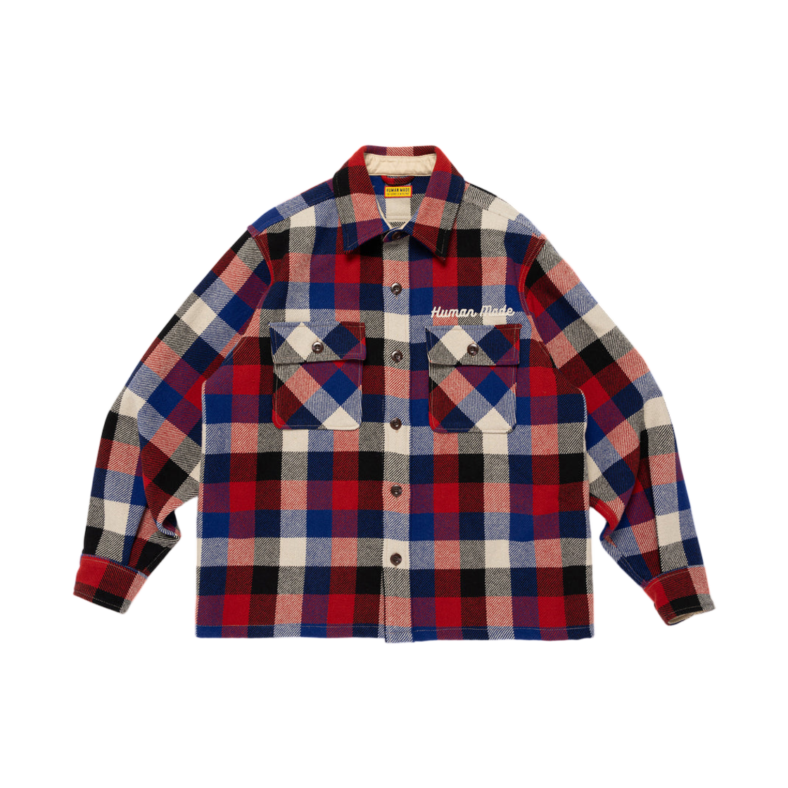 HM30SH013 Human Made Wool Check Shirt Jacket Red