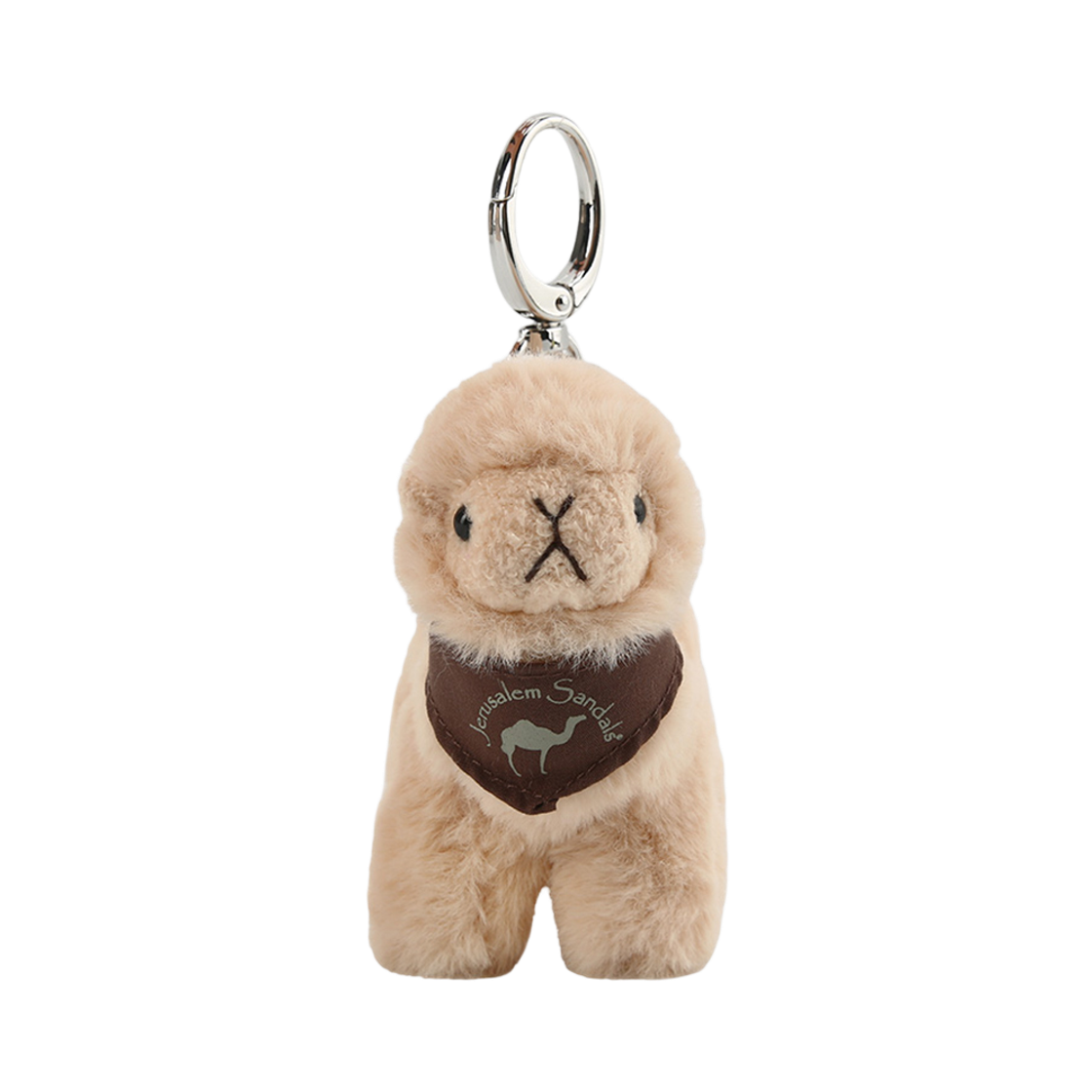 JS-JS25SSAC01-BEG JERUSALEM SANDALS Camel Keyring Beige