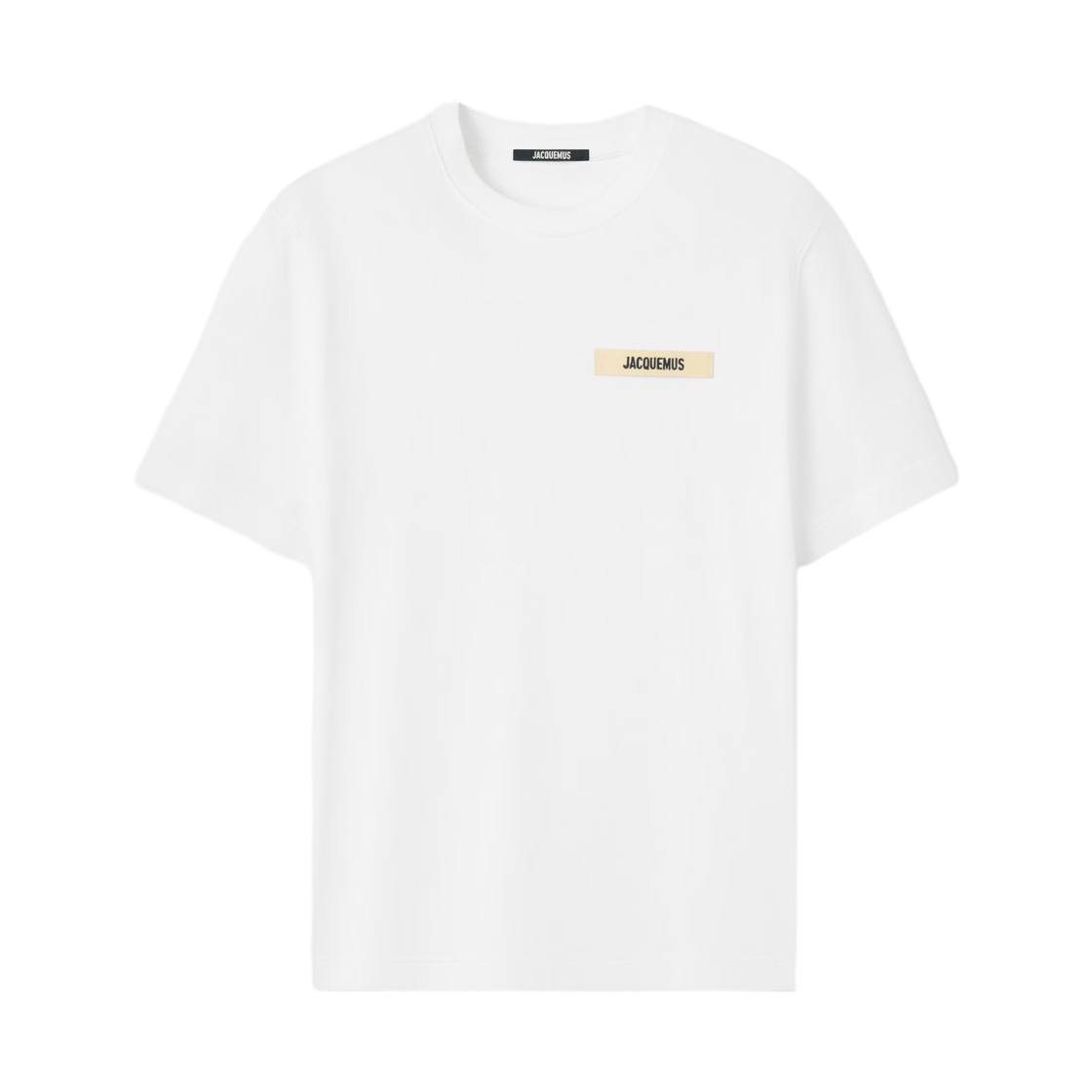 자크뮈스 더 그로그랭 로고 티셔츠 화이트(Jacquemus The Gros Grain Logo T-Shirt White)