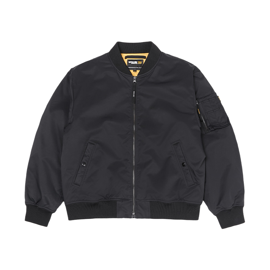 윌비 랩 Comfortemp 패딩 봄버 점퍼 블랙(WILLBE LAB Comfortemp Padded Bomber Jumper Black)