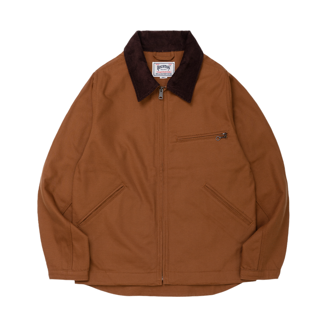 51560BR Houston Japan Duck Zip Work Jacket Brown 51560
