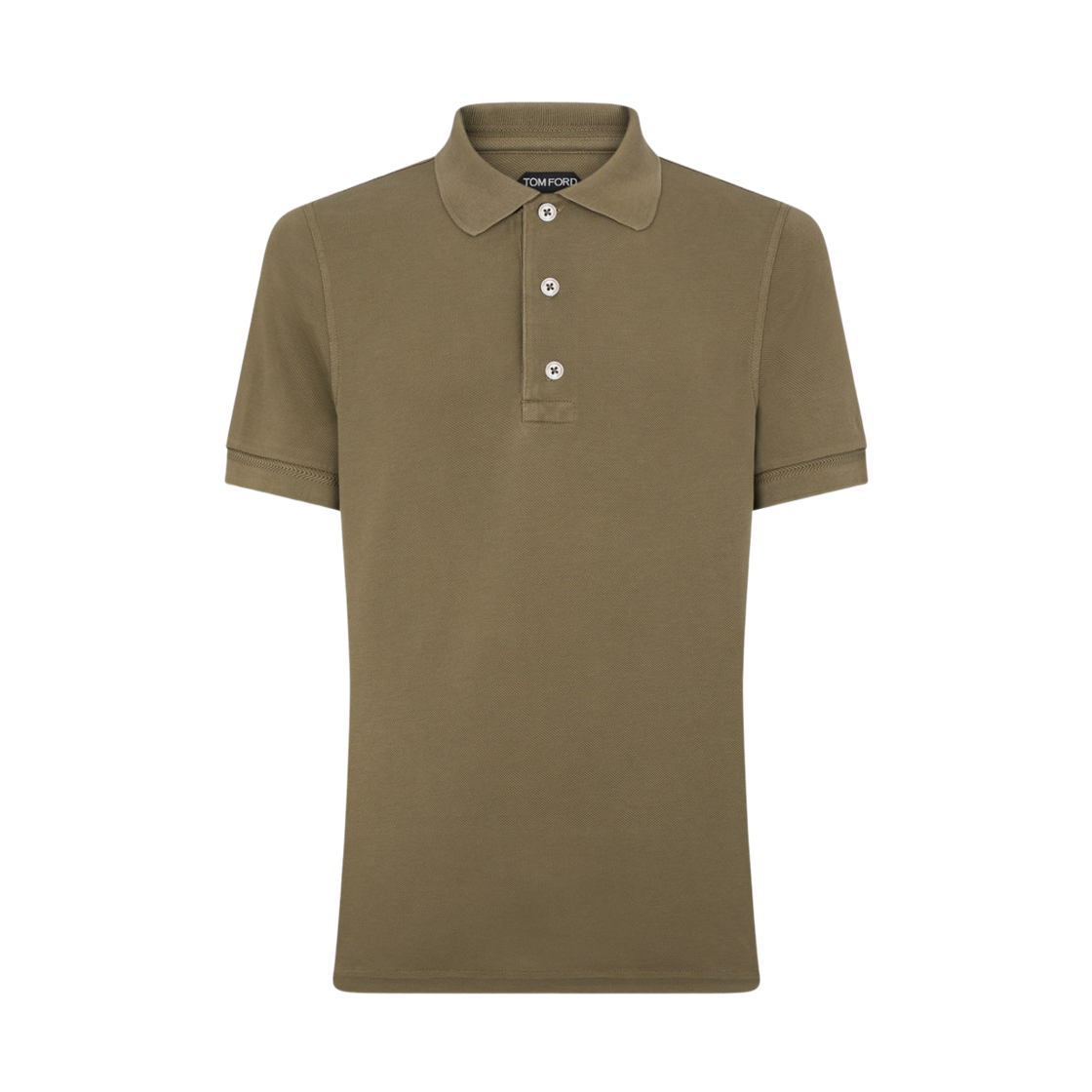 JPS011-JMT013-FG345 Tom Ford Piquet Polo Pale Army