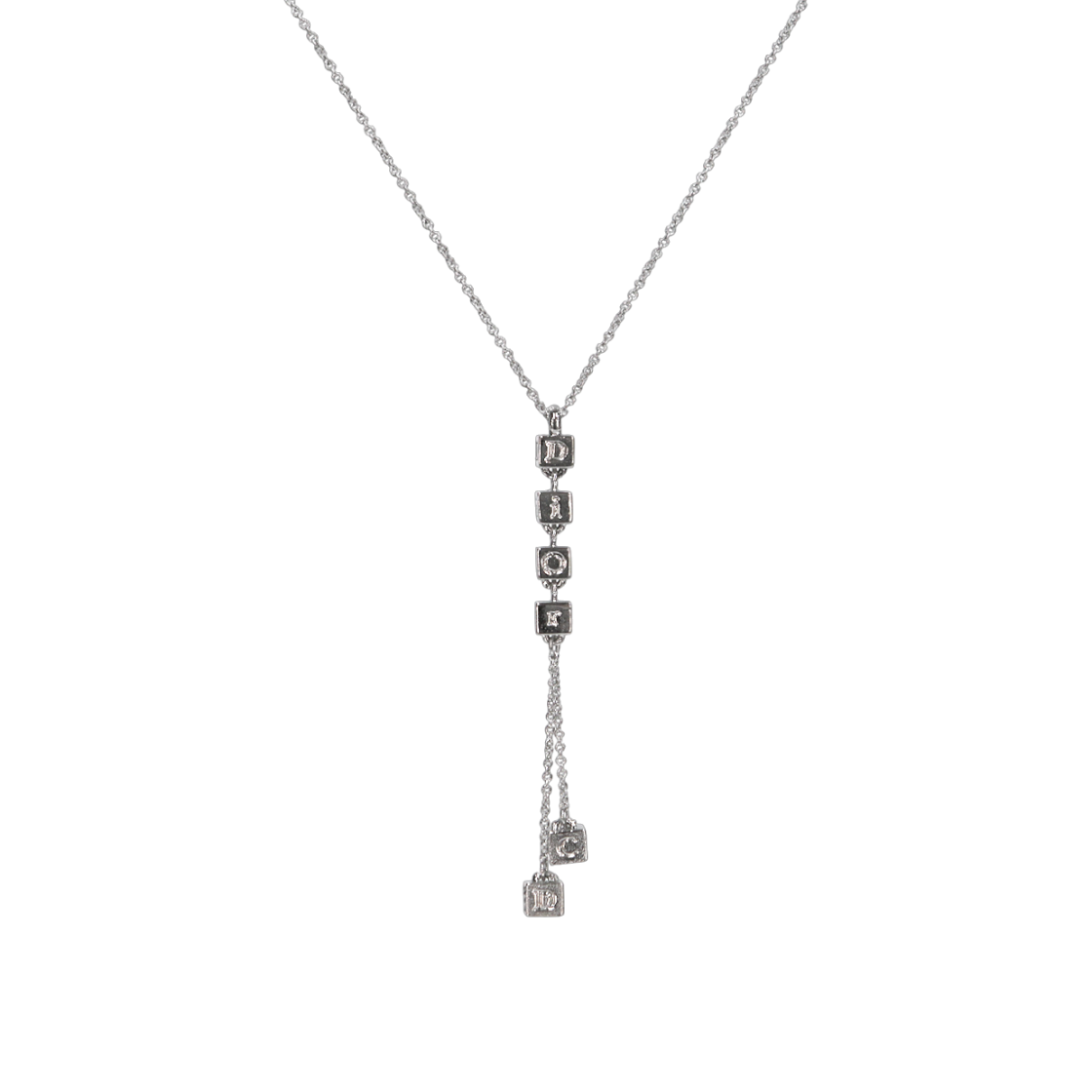 ITN2PT7VA59K Dior Cubic Cube Silver Necklace A-B41003