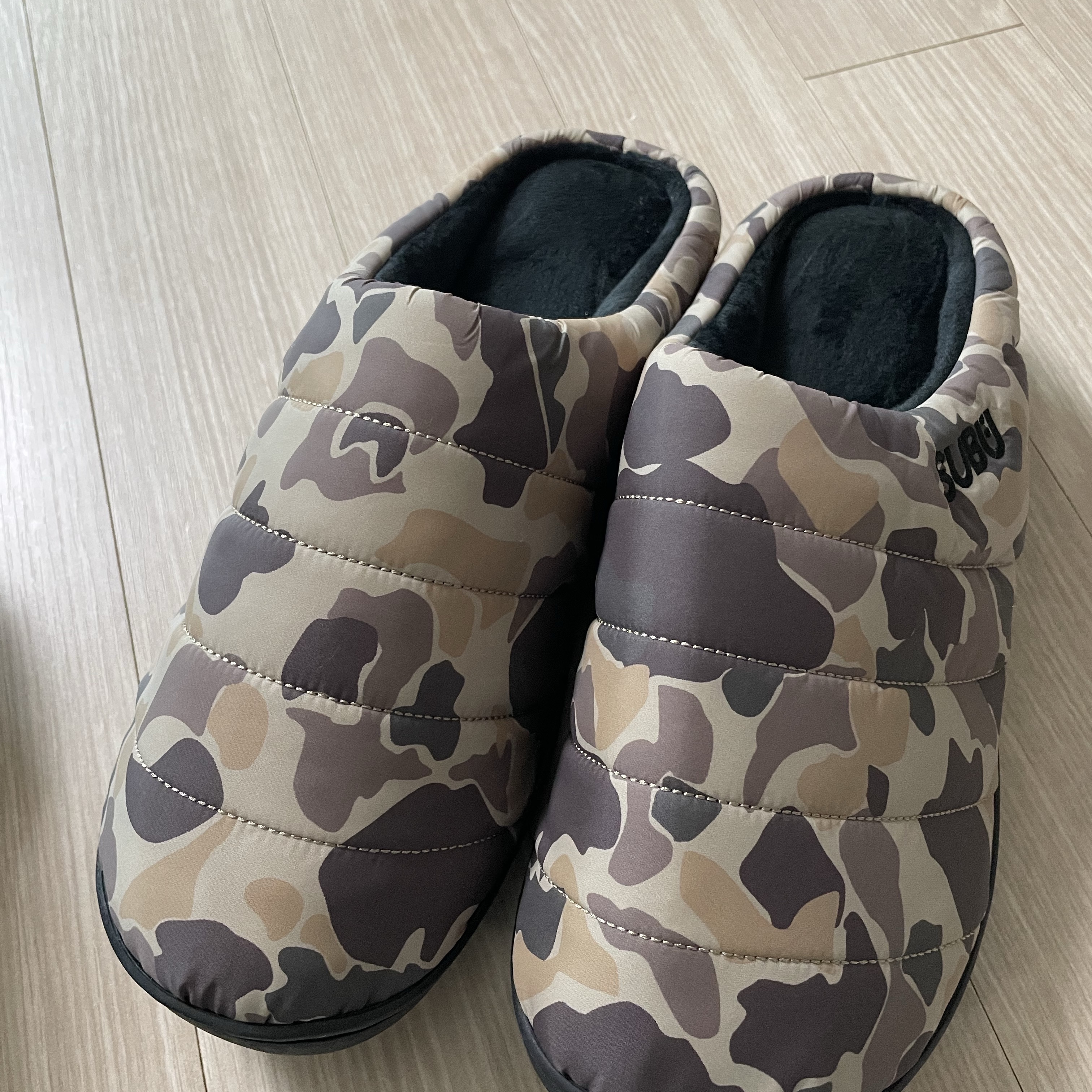 Subu Winter Sandal Desert Duck Camo 착용 스타일