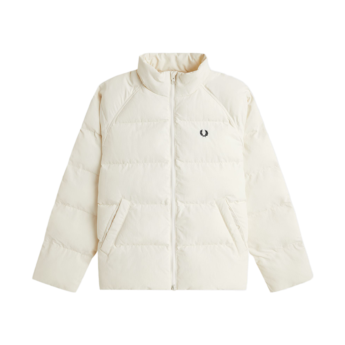 AFPF2531118-560 Fred Perry Womens Raglan Sleeve Padded Jacket Ecru