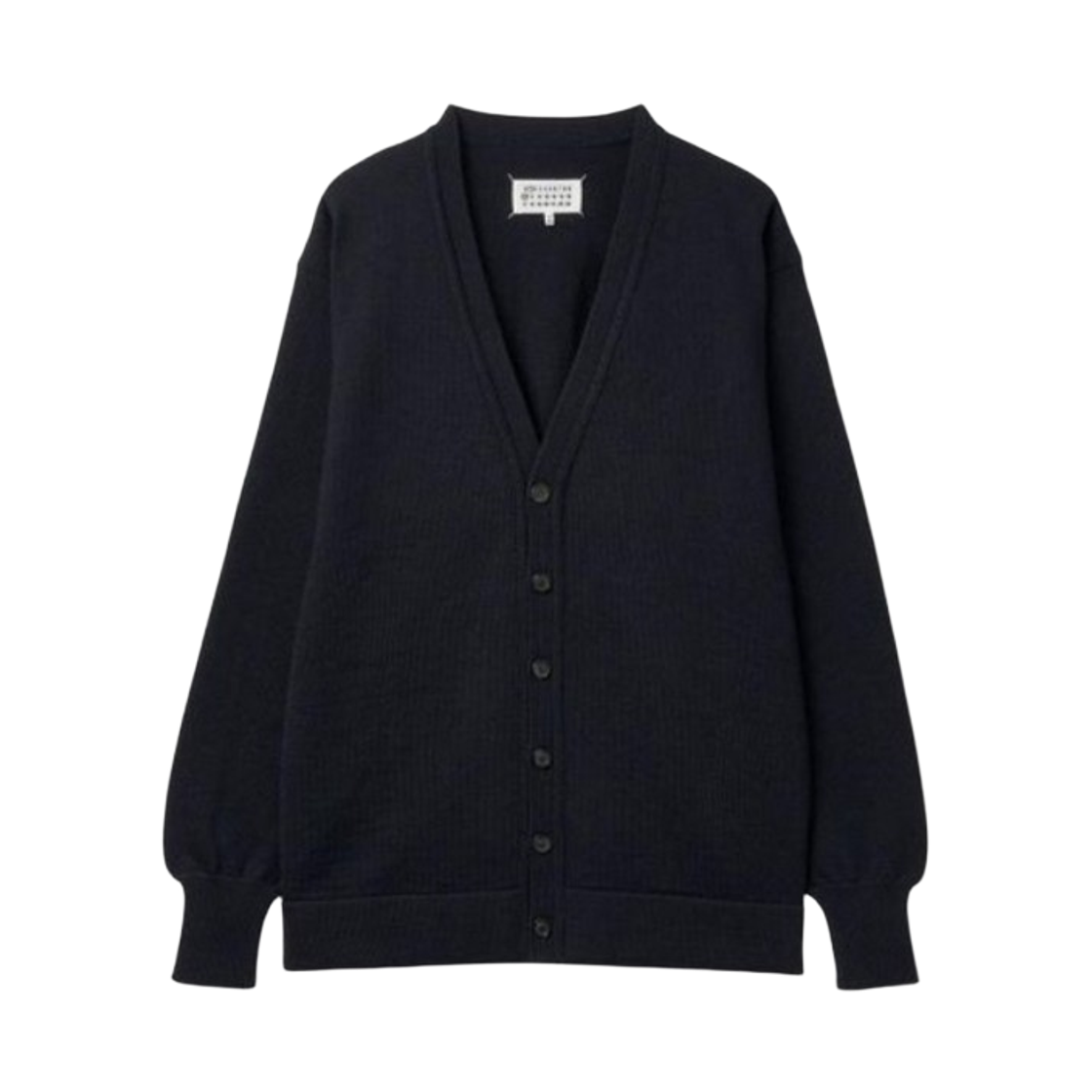 S50HP0015M13061511 Maison Margiela Four Stitch Virgin Wool Cardigan Navy