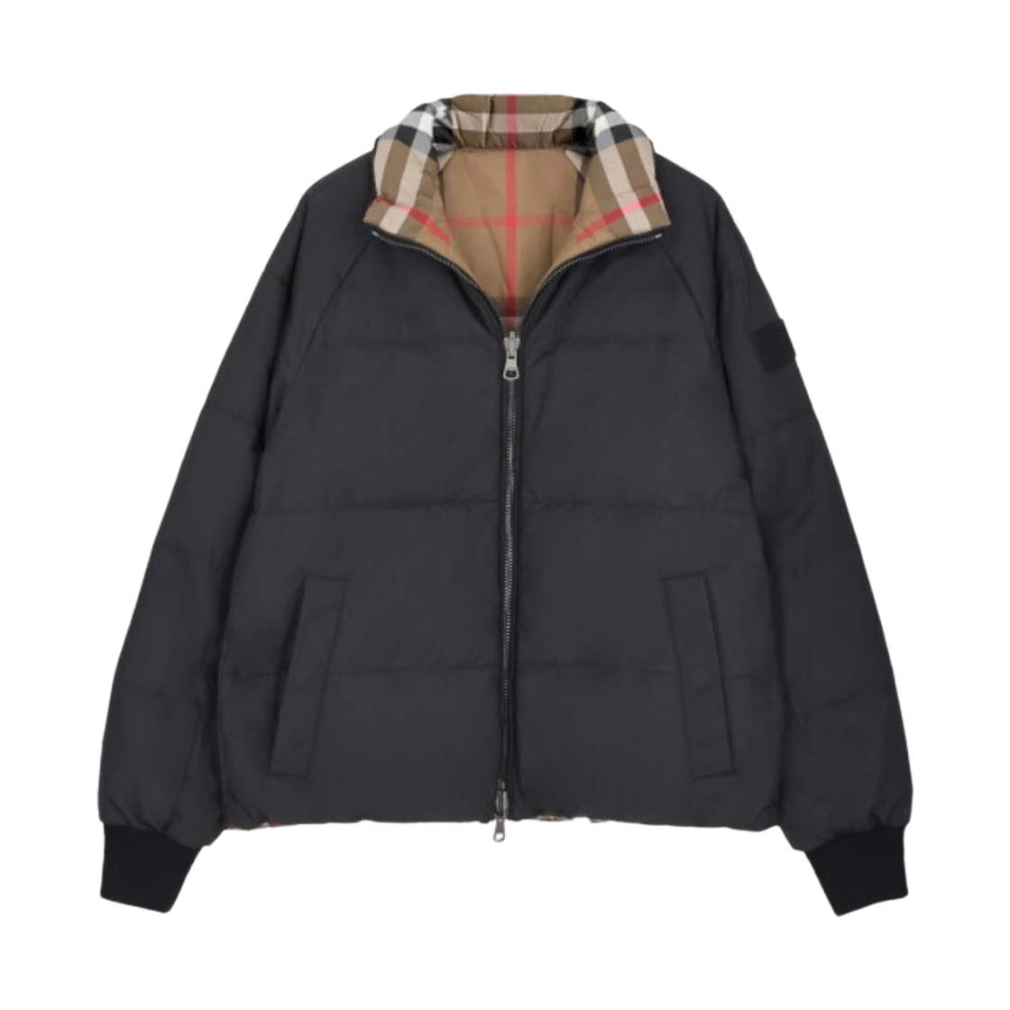 (W) 버버리 아이버 리버시블 다운 패딩 블랙 브라운((W) Burberry Iver Reversible Down Padded Black Brown)