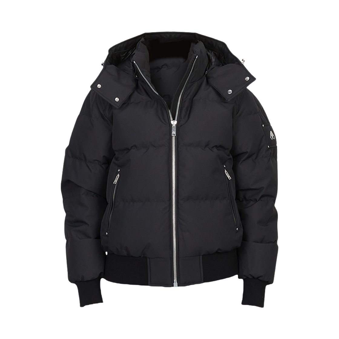M35LB017N292 (W) Moose Knuckles Cloud Padding Bomber Jacket Black