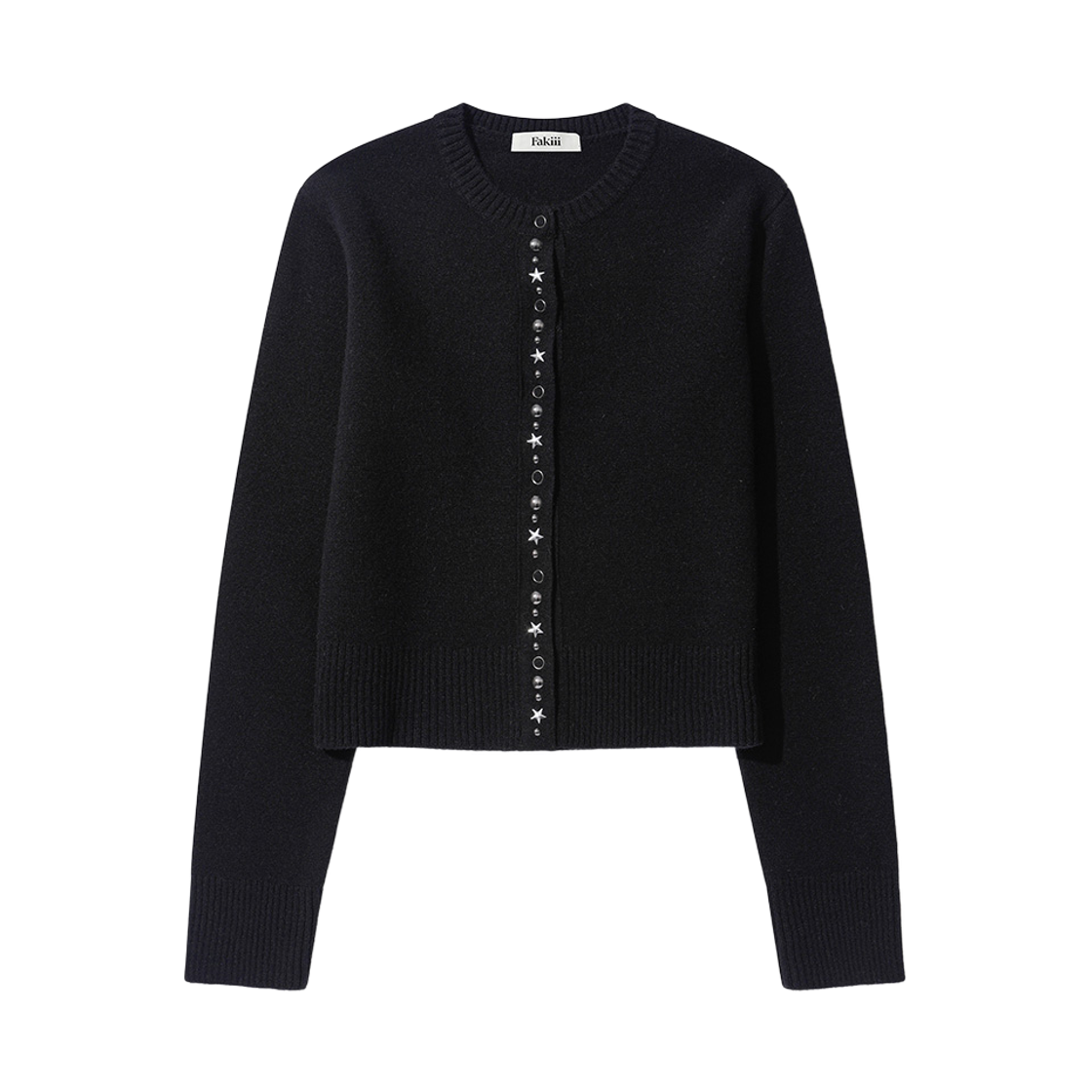 페이키 캐시미어 스파클 스타 가디건 블랙(Fakiii Cashmere Sparkle Star Cardigan Black)