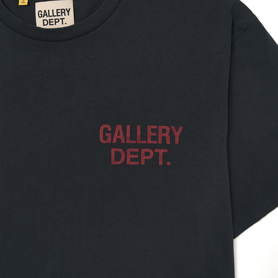 갤러리 디파트먼트 수베니어 티셔츠 워시드 블랙 레드(Gallery Dept. Souvenir T-Shirt Washed Black Red) - 4