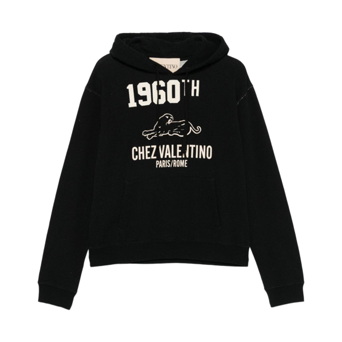 발렌티노 코튼 후드 스웨트셔츠 블랙 버터(Valentino Cotton Hooded Sweatshirt Black Butter)