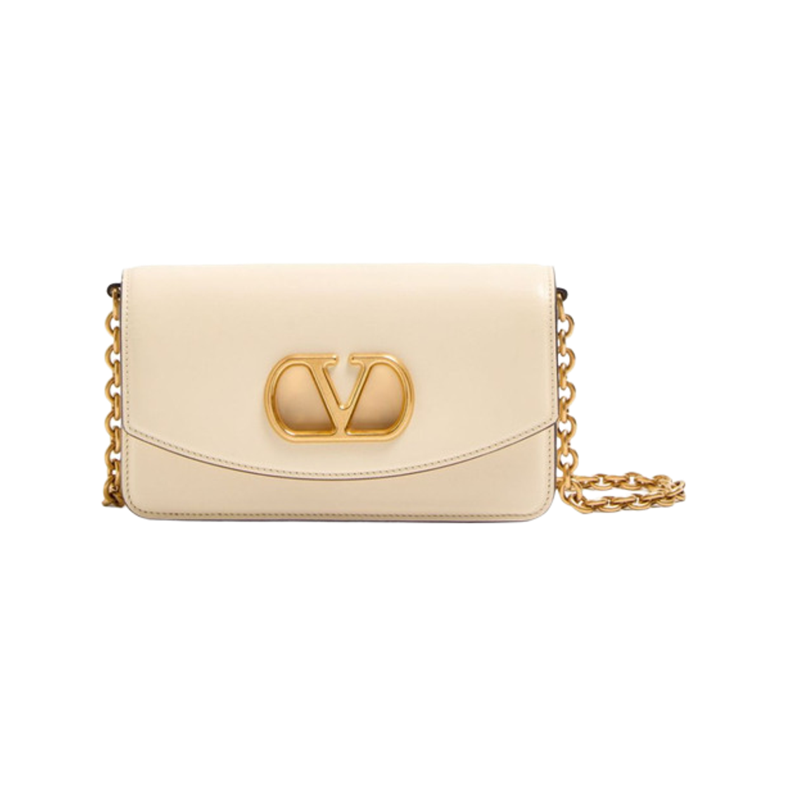 B0R71GCBREN Valentino Leather Shoulder Bag White
