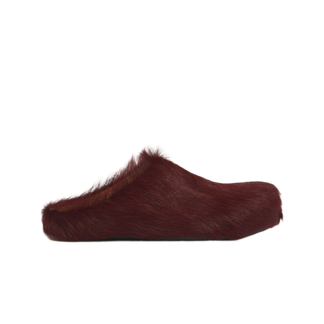 (W) 마르니 롱 헤어 카프스킨 퍼스벳 사보 와일드 체리((W) Marni Long Hair Calfskin Fussbett Sabot Wild Cherry)