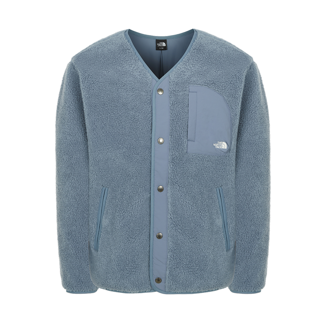 NJ4FR57C The North Face Teddy Fleece Cardigan Grayish Blue - 25FW