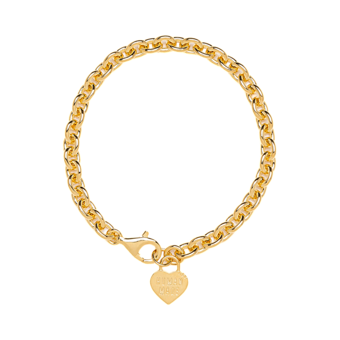 HM30GD086 Human Made Heart Silver Bracelet Gold