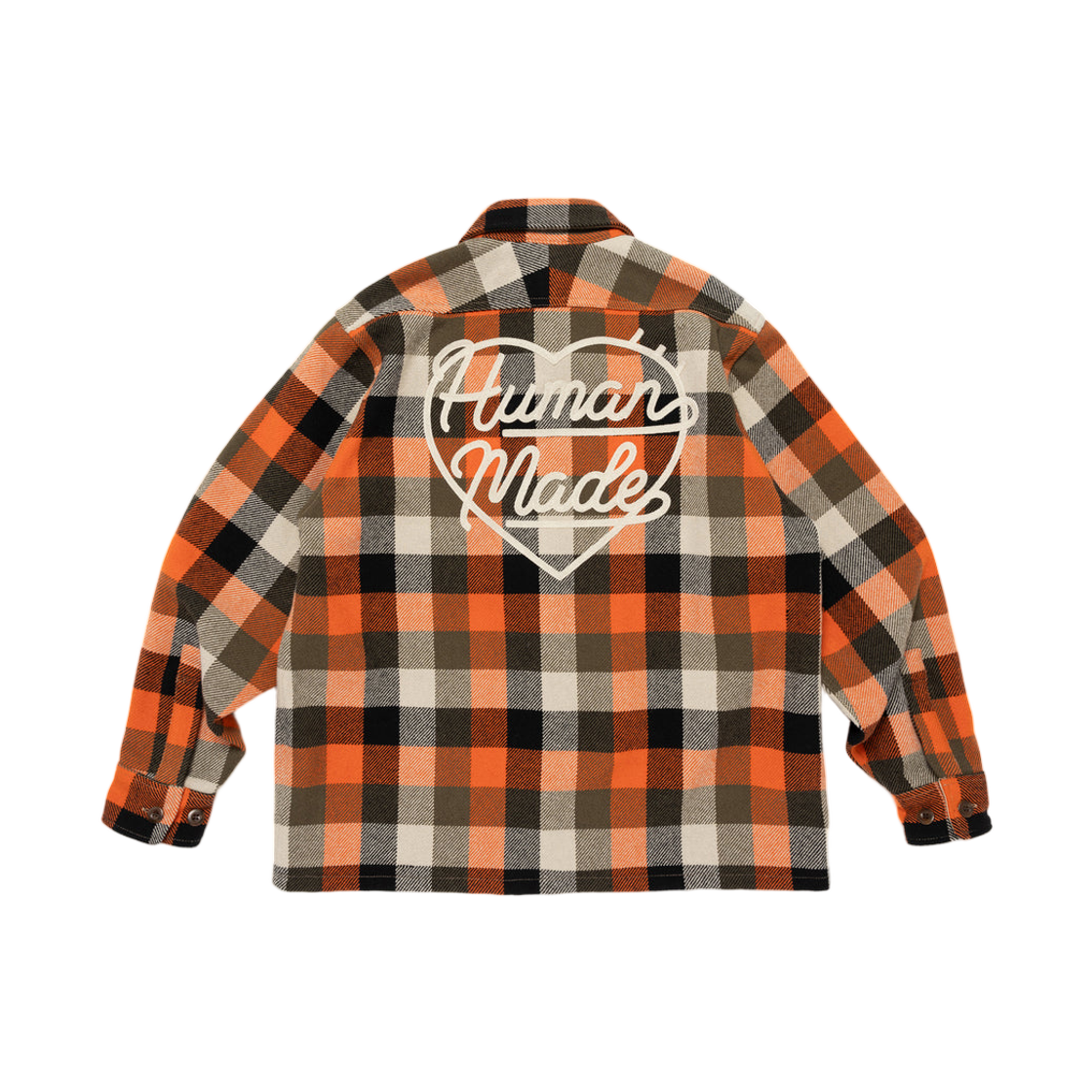 휴먼 메이드 울 체크 셔츠 자켓 오렌지(Human Made Wool Check Shirt Jacket Orange) - 2